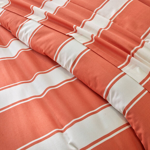 Linge de lit Transat en coton imprim&eacute; (potiron)