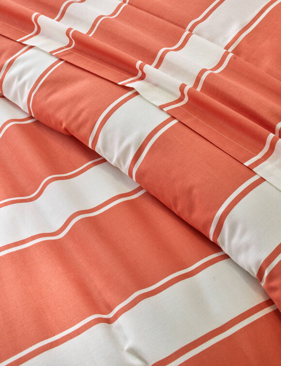 Linge de lit Transat en coton imprim&eacute; (potiron)