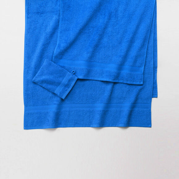 Collection serviettes de bain unies 420 g/m2 confort moelleux (bleu dur)