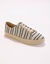 Sneakers met sleehak en koordzool (zwart / wit)