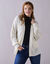 Lang vest, patenttricot met mohairtouch (ecru)