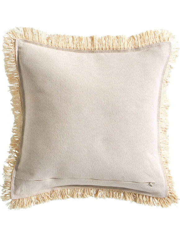 Coussin brodé palmier (naturel)