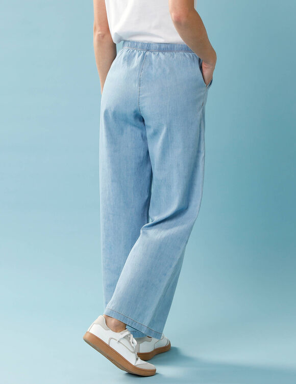 Pantalon large Sp&eacute;cial Petite, denim l&eacute;ger  (bleached)