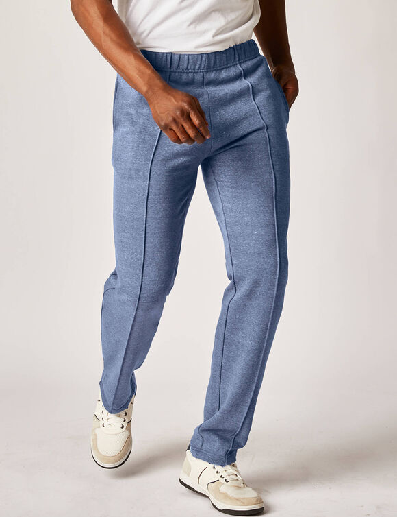 Pantalon loisirs molleton, bas droits (bleu jean)