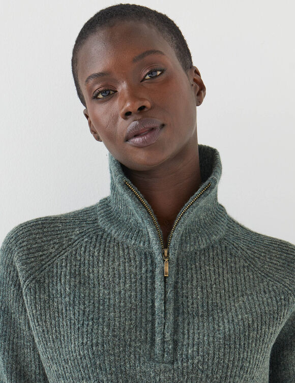 Pull col camionneur. (kaki)