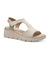 Sandalen met sleehak (beige)