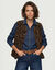 Veste sans manches imprim&eacute; l&eacute;opard, maille bouclette (beige / chocolat)