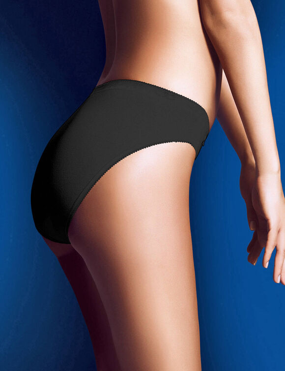 Culotte ta&iuml; Basic - lot de 3 (noir)