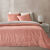Couvre-lit capitonn&eacute; r&eacute;versible bi-mati&egrave;re - velours 100g/m&sup2; et coton lav&eacute; 57 fils/cm&sup2; (rose blush)