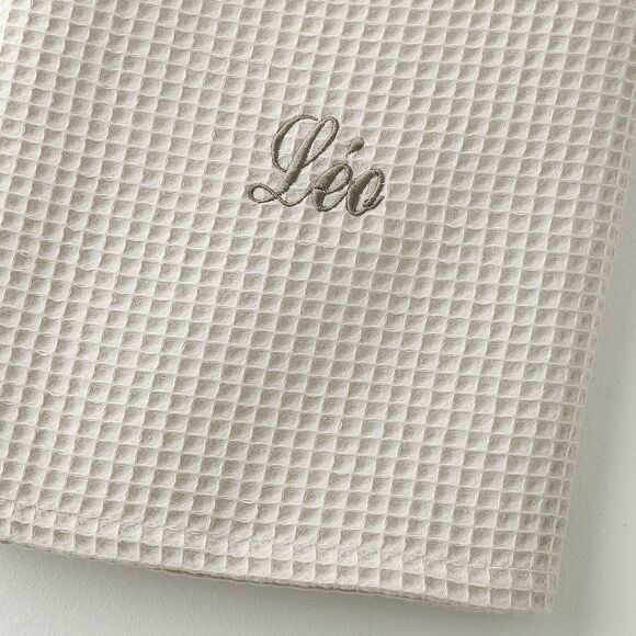 Handdoek in bijenraattricot Colombine®, personaliseerbaar - 240 g/m2 (zandkleur)