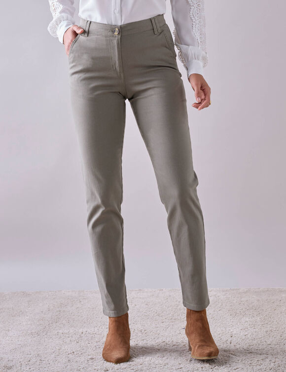 Pantalon chino stretch (bronze)