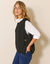 Pull sans manches, forme boite (noir)