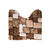 Tapis de bain mosaïque toucher peluche (marron) Tapis de bain mosaïque toucher peluche (marron)