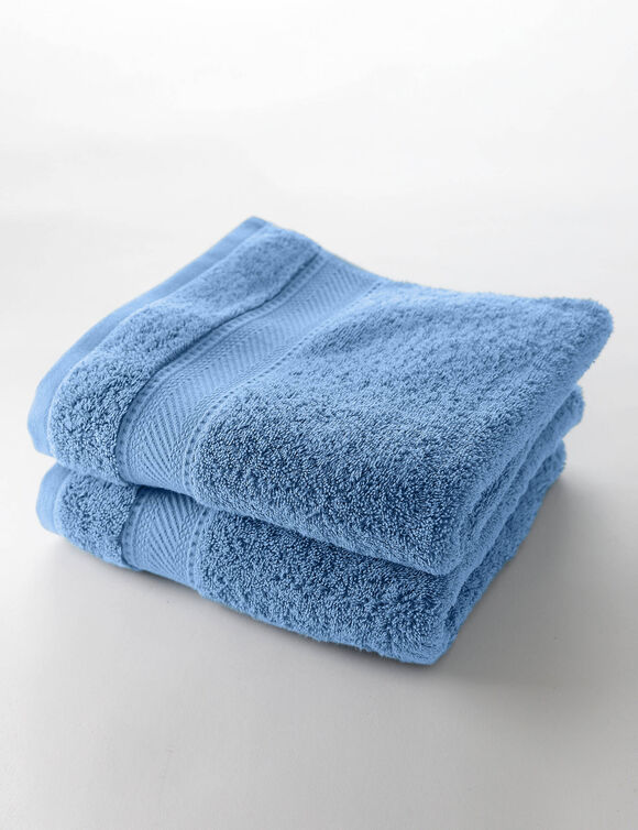 Collection serviettes de bain unies 540g/m2 confort luxe  (bleu jean)