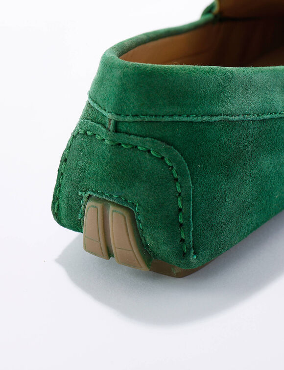 Mocassins en cuir velours (vert)