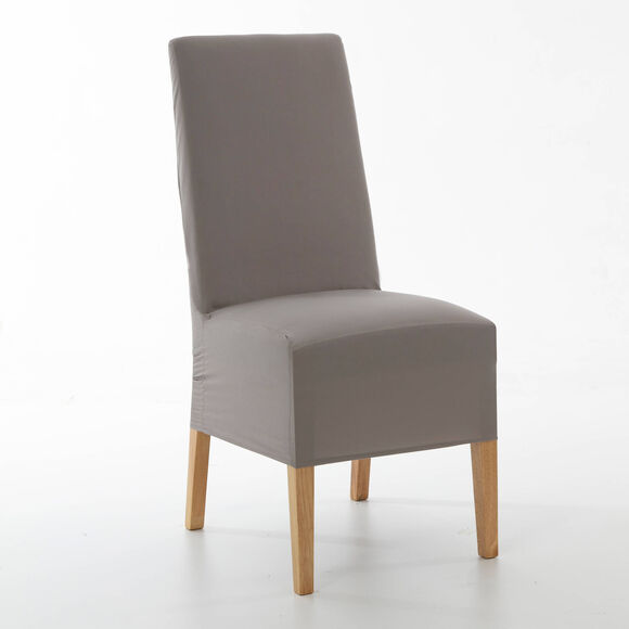 Vitrage met geborduurde pluimen (taupe)