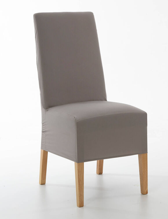 Vitrage met geborduurde pluimen (taupe)