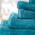 Effen handdoek 540g/m² luxe comfort met paardenstaartsteek (smaragd)