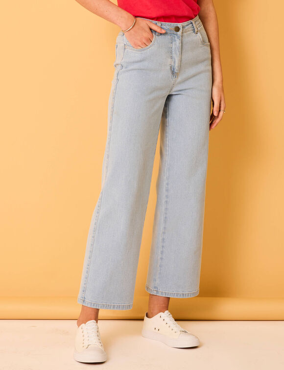 Jean large, 5 poches (bleached)