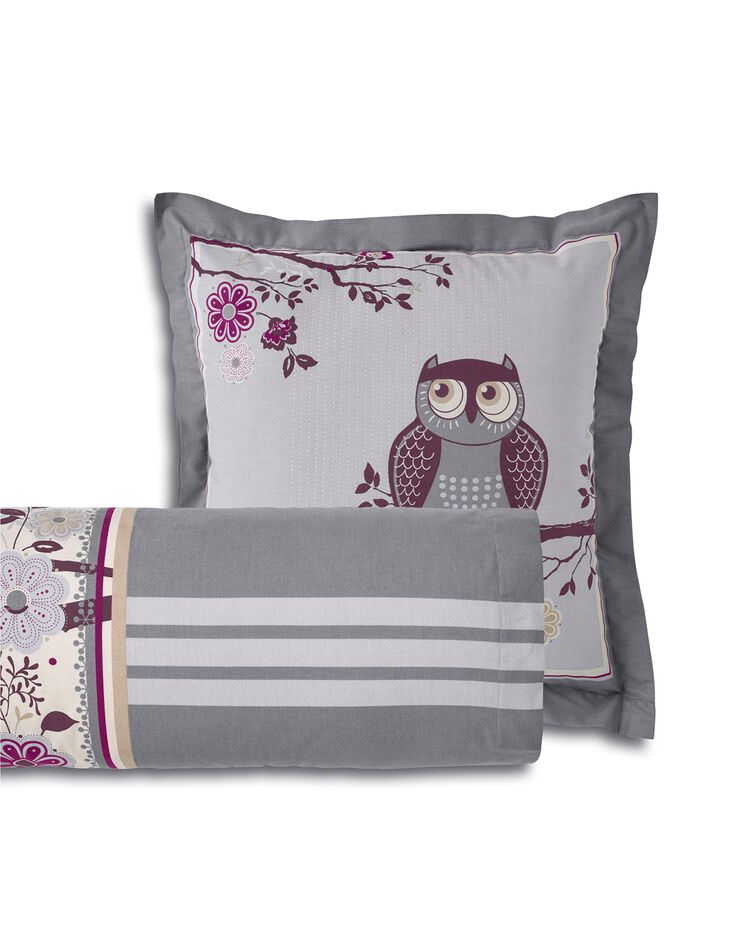 Linge de lit Chouette flanelle, gris Linge de lit Chouette flanelle, gris, hi-res image number 4