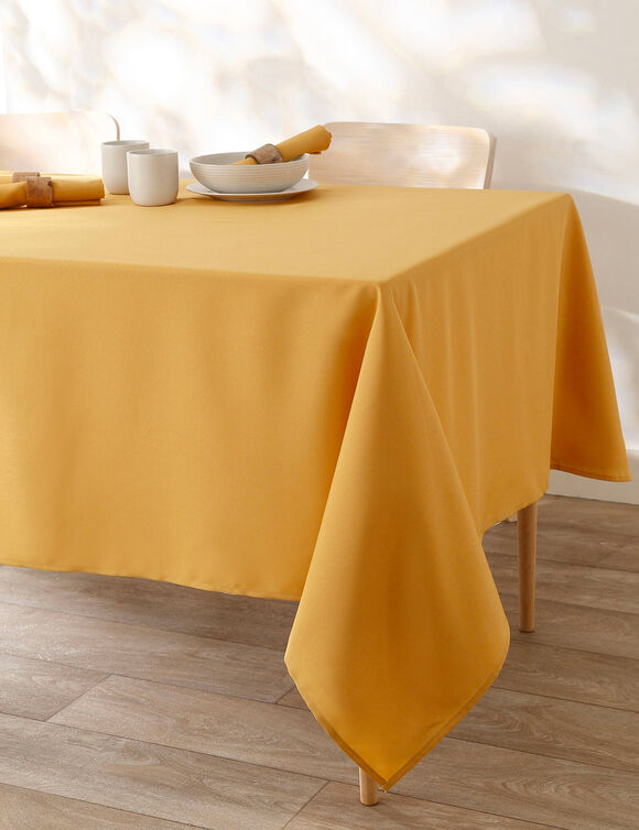 Nappe unie entretien facile (moutarde)