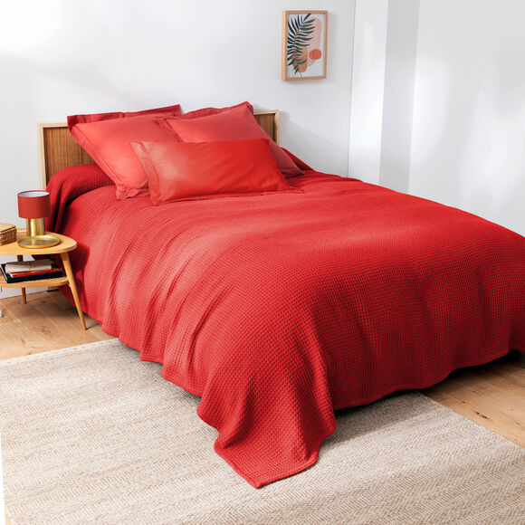 Couverture climatisante nid d'abeille 350 g/m² (terracotta)