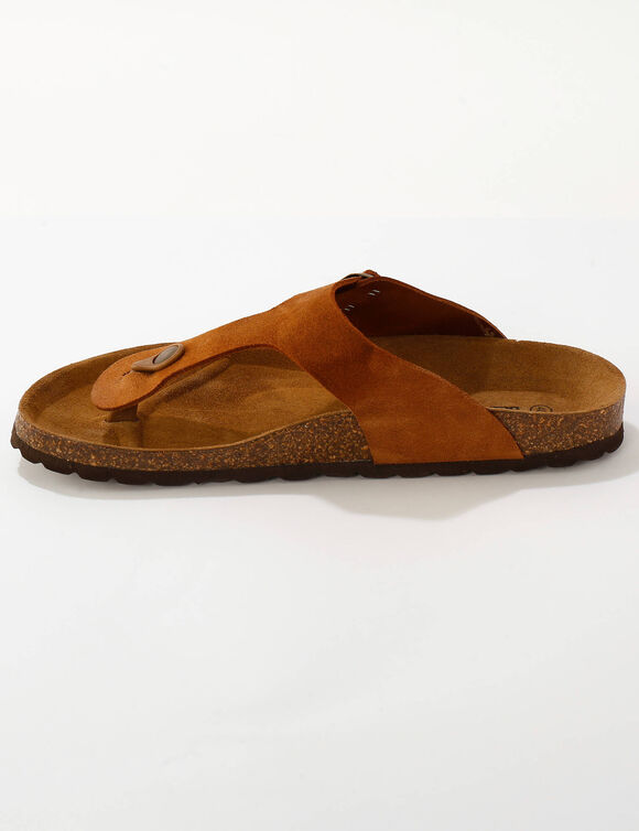 Mule entredoigt cro&ucirc;te de cuir certifi&eacute; LWG (marron)