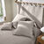 Effen bedsprei in boutissprei-stijl Cassandre (beige)