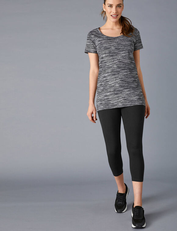 Legging 3/4 en coton biologique(**) (noir)
