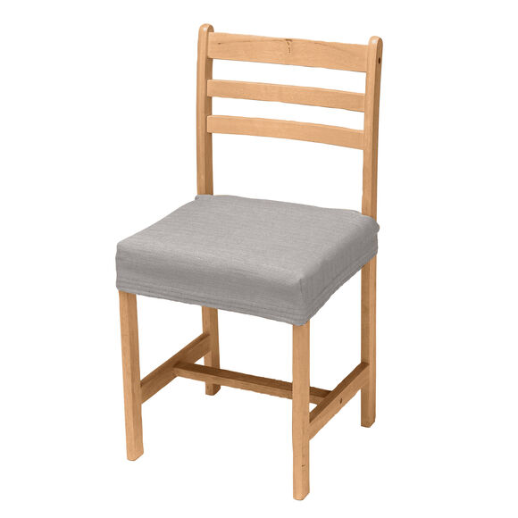 Housse chaise unie extensible - housse intégrale ou assise seule (gris perle)