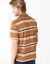 Gestreepte polo met korte mouwen (koper)