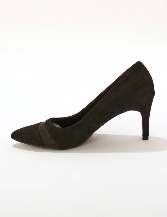 Pumps met naaldhakken en nettricot (zwart)
