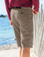 Bermuda met 3/4-elastische tailleband + bijpassende ceintuur (donkerbeige)