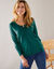 Effen cardigan met kasjmiertouch (smaragdgroen)