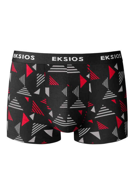 Boxer imprimé géométrique - lot de 4 (noir)