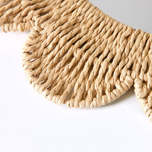 Miroir fleur en rotin (naturel)