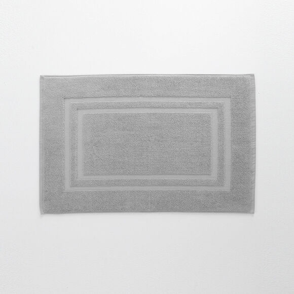 Tapis de bain éponge double liteau (gris)