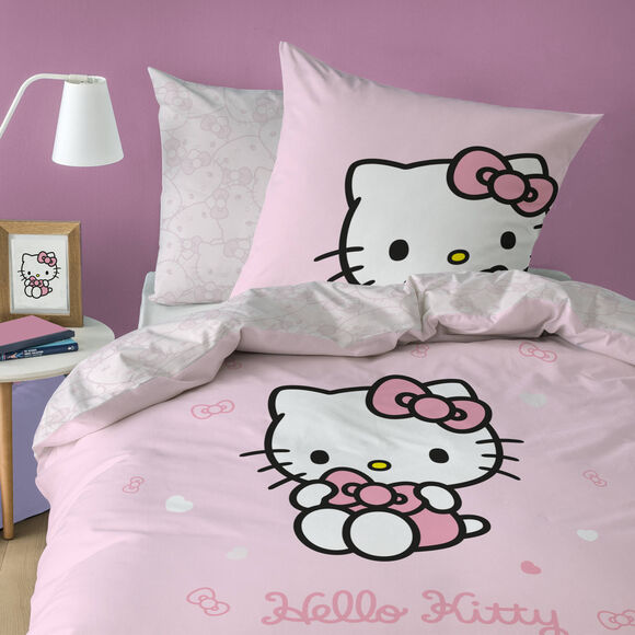 Parure de lit Hello Kitty Cute&reg; coton (rose)