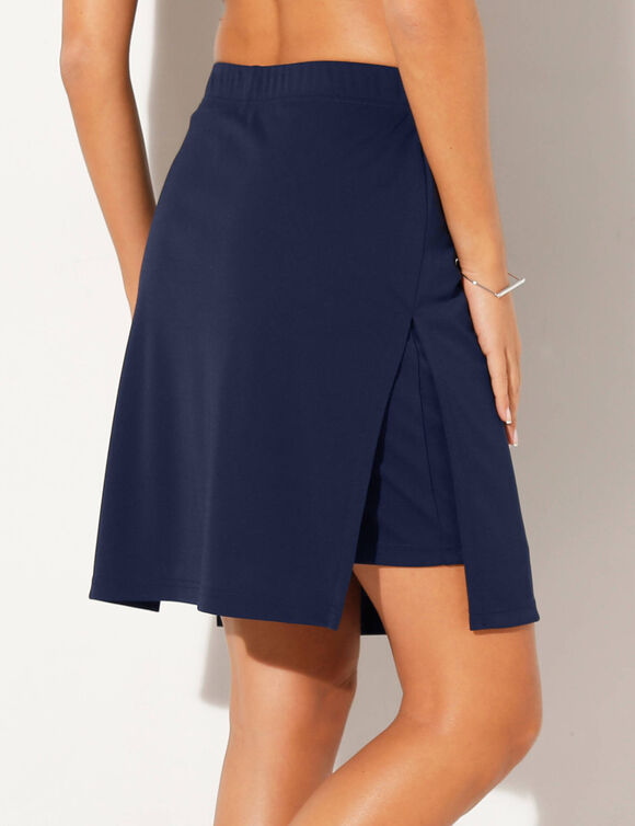 Shortrok in tricot (marine)