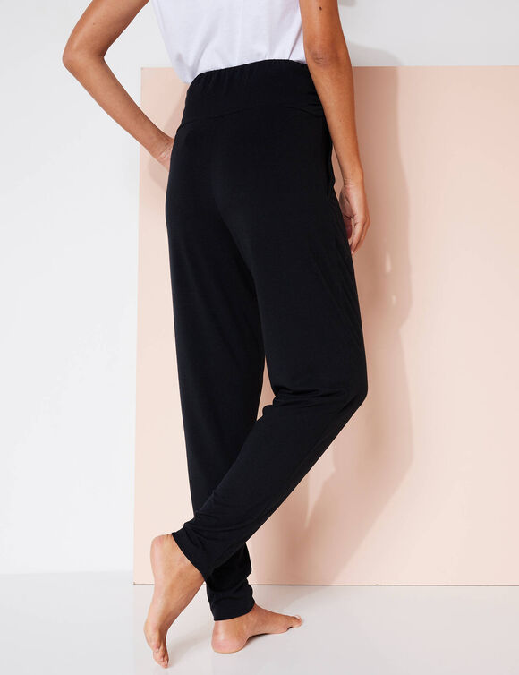 Yogabroek van tricot, uiterst comfortabele pasvorm (zwart)