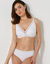 Paia microvezel en tule plumetis effect midi slip - set van 2 (wit)