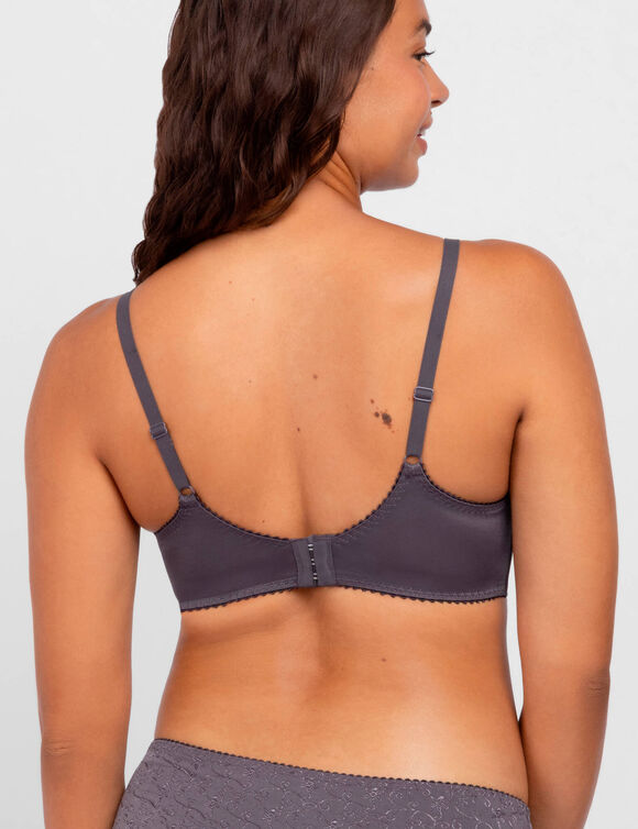 Soutien-gorge dentelle florale forme embo&icirc;tante Philippa &ndash; avec armatures (gris)