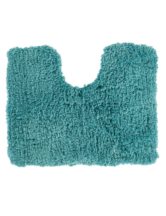 Tapis de bain uni moelleux microfibre (lagon)