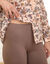 Set van 2 leggings met elastische taille (zwart + hazelnootbruin)