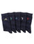 Mi-chaussettes fantaisie "sport" - lot de 5 paires (marine)
