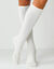 Hoge sokken met ribbelpatroon - set van 2 paar (zwart + beige)