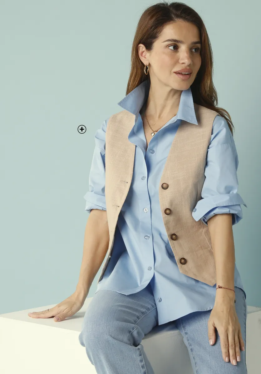 Mouwloos vest – modestip voor kleine vrouwen | Blancheporte