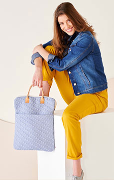 Blauwe upcycling laptoptas Blauwe upcycling laptoptas