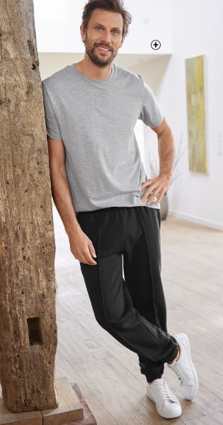 Zwarte joggingbroek voor heren met elastische taille, goedkoop - Blancheporte