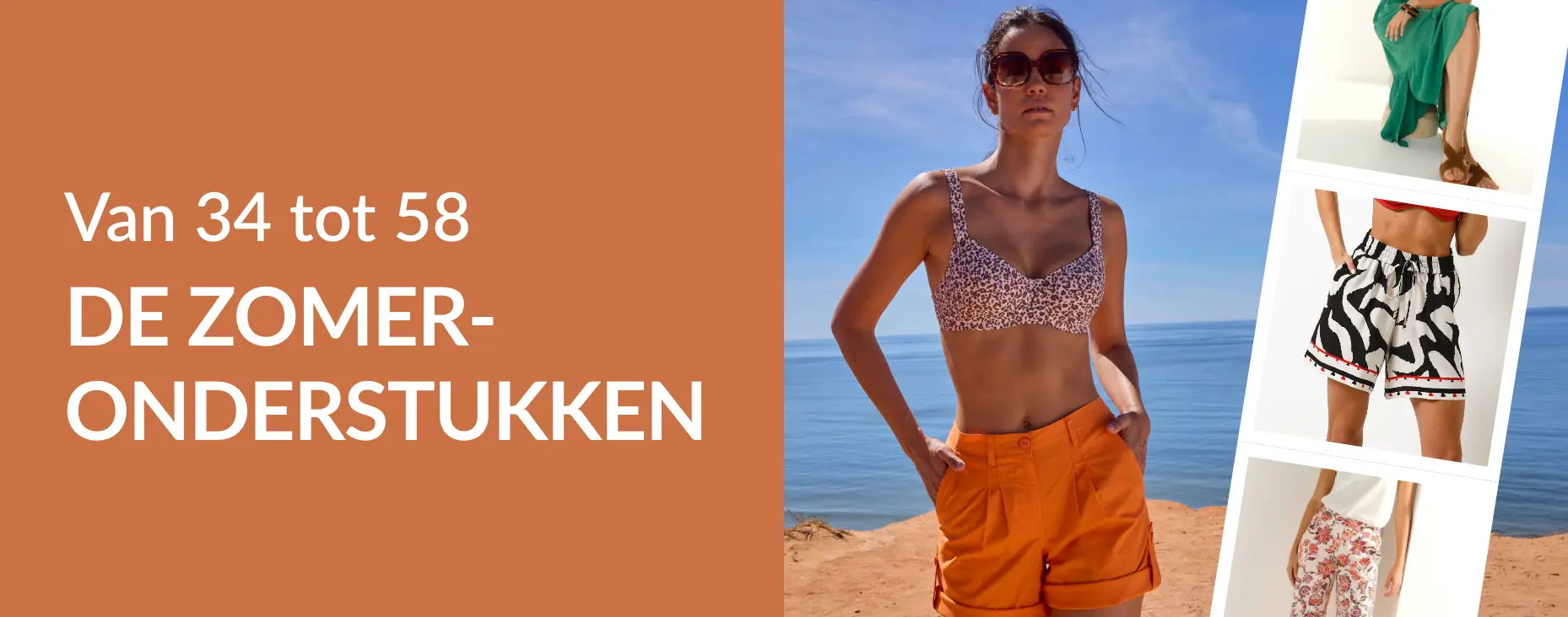 Geniet van onze zomerse selectie broeken: capribroeken, bermuda’s, rokken en luchtige broeken op de website blancheporte.be